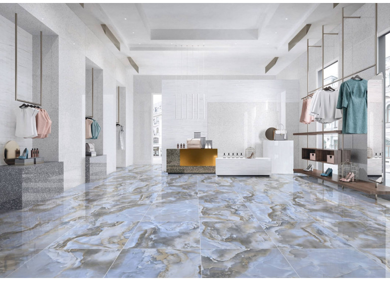 Керамогранит Primavera Honey Onyx Blue Polished 60х60 см (PR151)