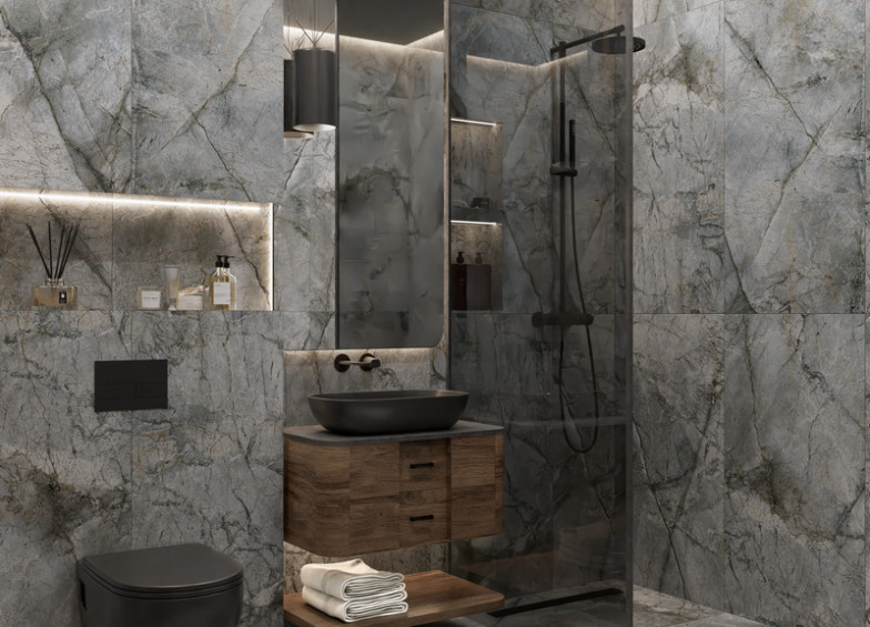 Керамогранит Primavera Fiji Grey Lapato Carving 60x120см (LC210)