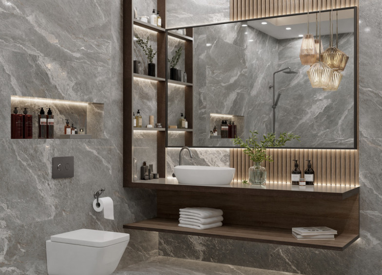 Керамогранит Primavera Majestic Grey Lapato Carving 60х120см (LC203)
